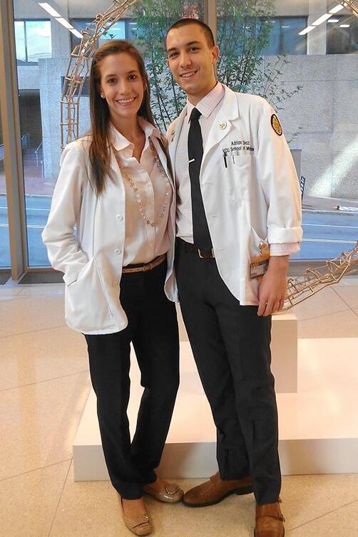 Medical students Margarita Corredor and Adrian Diaz