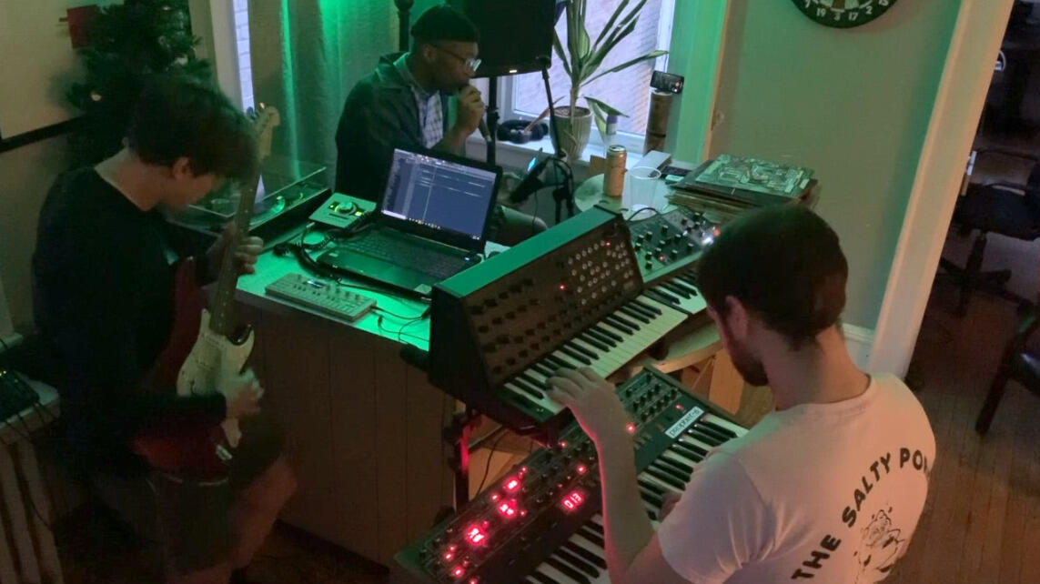 A group of musicians performing.