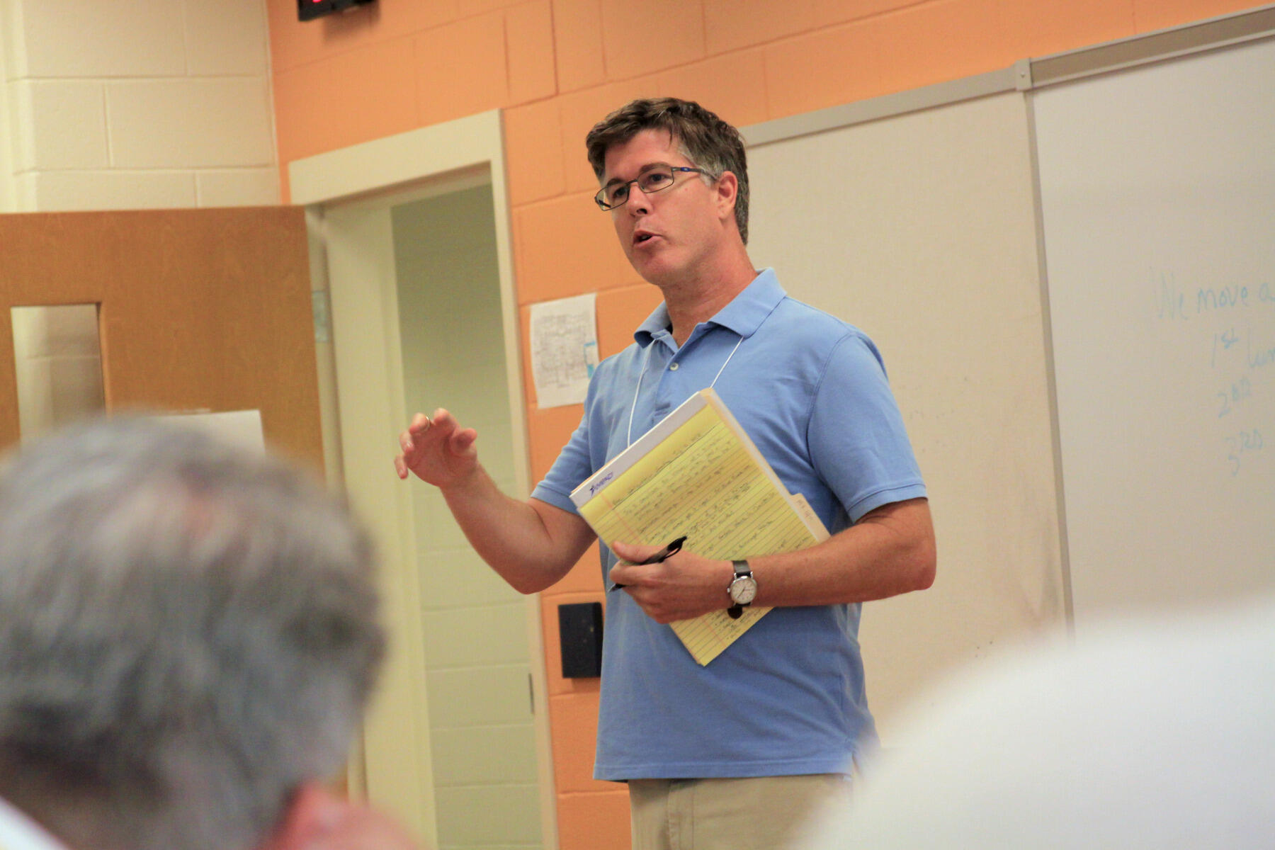 Brian Daugherity, Ph.D., assistant professor of history at VCU, speaks to schoolteachers in 2015 as part of “The Long Road from Brown: School Desegregation in Virginia” workshops.