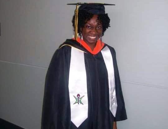 Ericka Pemberton at her graduation from VCU in 2010.