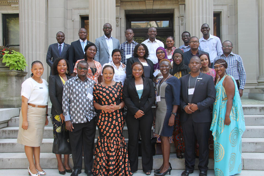 The 2015 Mandela Washington Fellows at VCU received an official welcome during a reception at the VCU Scott House on June 22.
